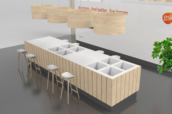 Concept Beursstand 3D-visualisatie